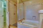 Master Soaking Tub and Walk-in Shower